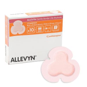 Allevyn gentle border multisite 8x8,4cm x10